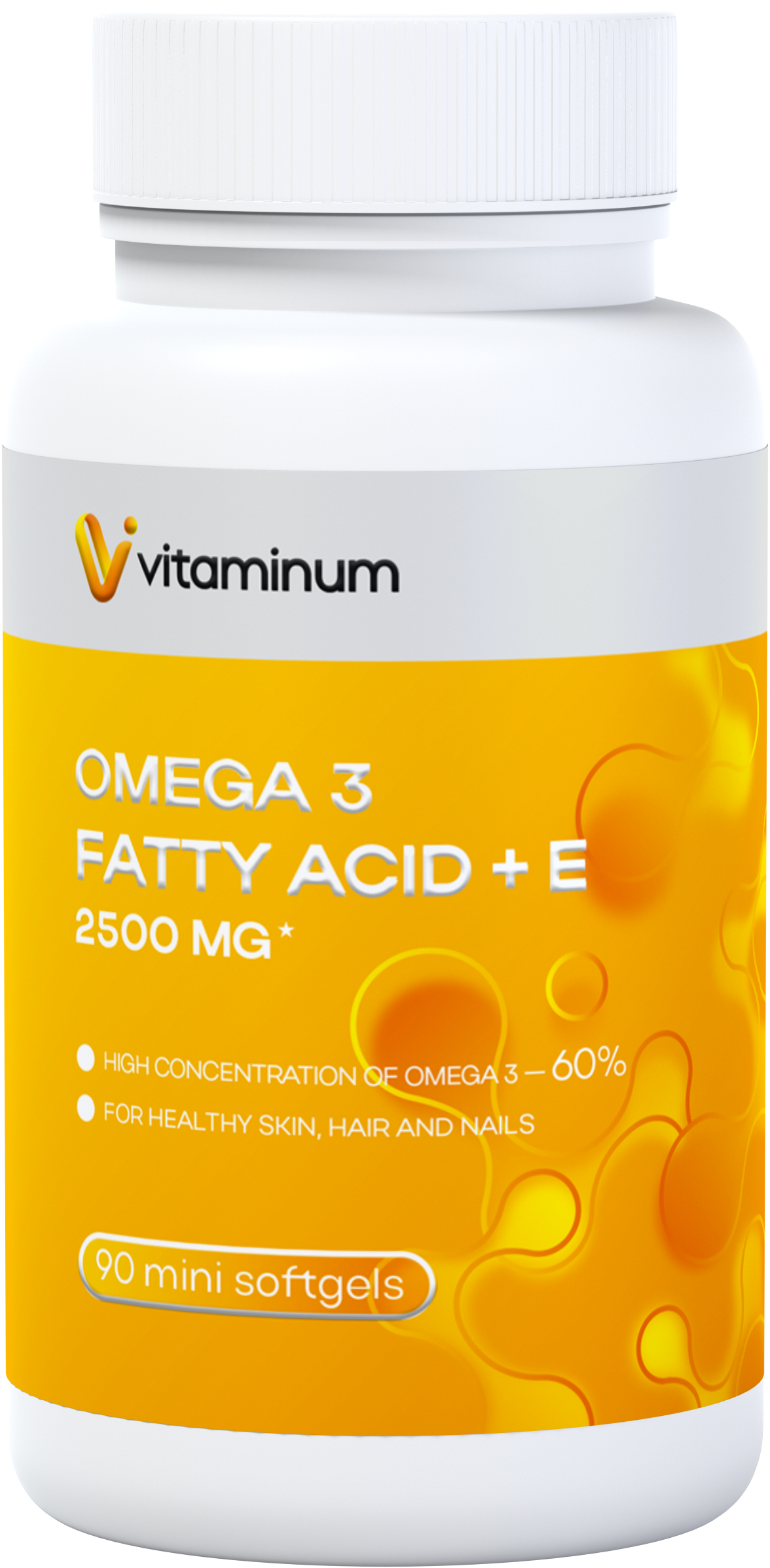  Vitaminum ОМЕГА 3 60% + витамин Е (2500 MG*) 90 капсул 700 мг   в Березниках