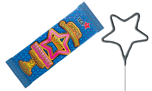  Бенгальские свечи фигурные 2 шт "Звездочка"  в Березниках